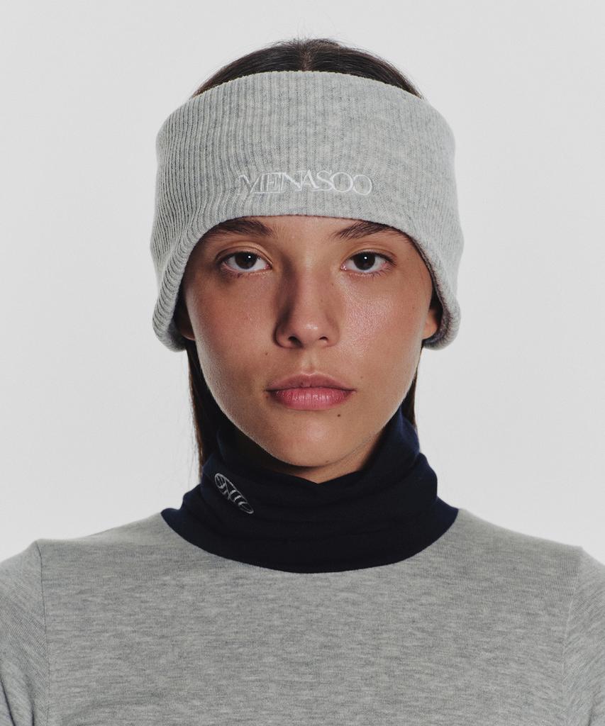 Menasoo Menasoo Reversible Wool Headband_White Melange