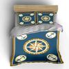 Compass and anchor motifs. Bedding sets Duvet cover sets Duvet covers Pillowcases(1*Duvet Cover 2*Pillowcases without duvet insert)