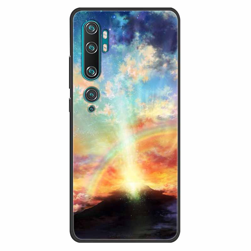 For Xiaomi Mi Note 10 Case Silicone Soft Owl Lion TPU Fashion Back Cover For Xiaomi Mi Note10 Cases Protective Printed Covers