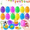 10/50PCS Plastic Easter Eggs Fillable Plastic Egg Kids Toy Colorful Gift Packaging Box Easter Party Hunt Game DIY Craft Supplies