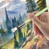 6pcs Artist Paint Brush Set with Pointed and Flat Tips Professional Nylon Hair for Watercolor Acrylic Oil Painting Canvas Art