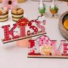 LOVE KISS Valentine Day Wooden Decorations Wooden Art Craft Wooden Letter Ornaments  Office