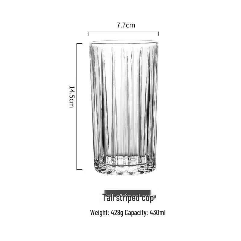 Deou Starlight Striped Glass Coffee Cups