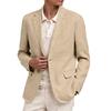 Herren Business Casual Langarm Revers mit Kerbe Dekorative Tasche Anzugjacke für Frühling und Herbst