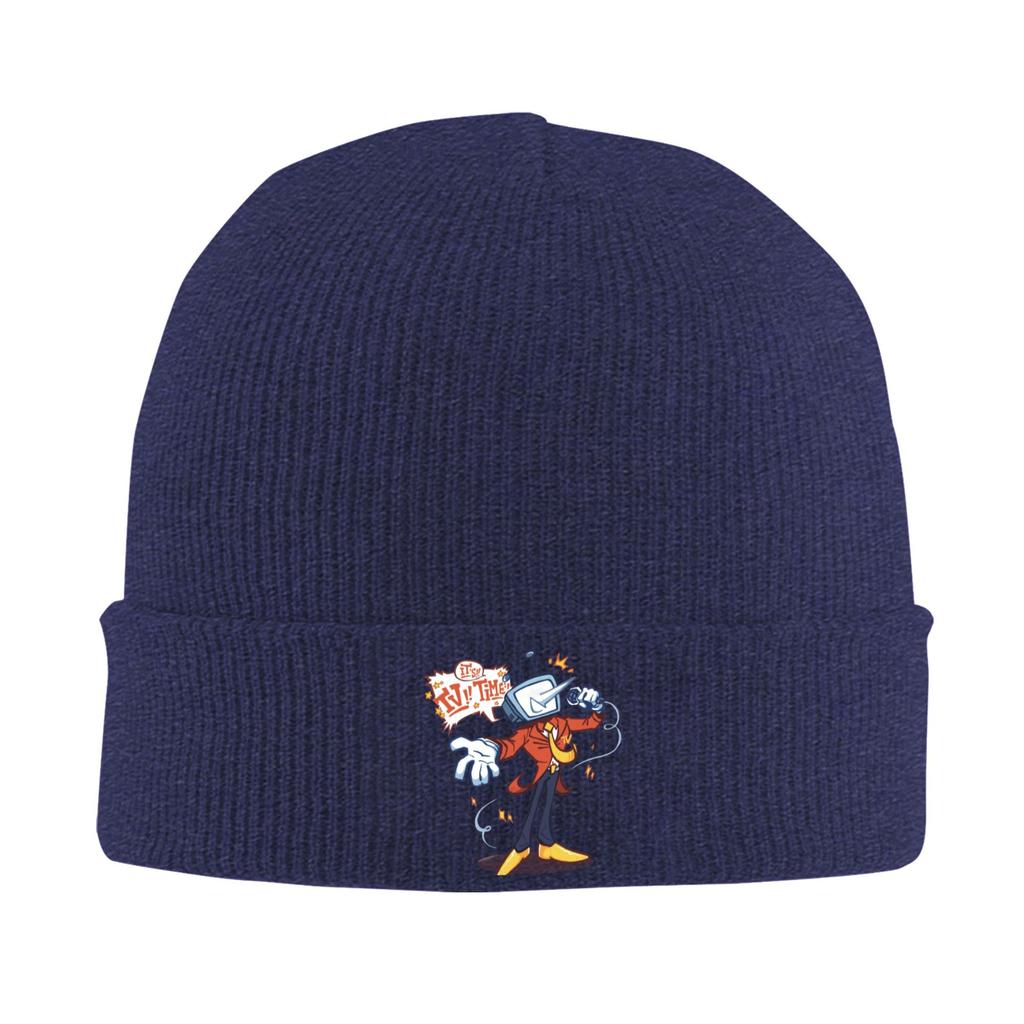 Deltarune Tenna TV Time Knitted Hat Women's Men's Skullies Beanies Winter Hats Acrylic  Warm Melon Cap