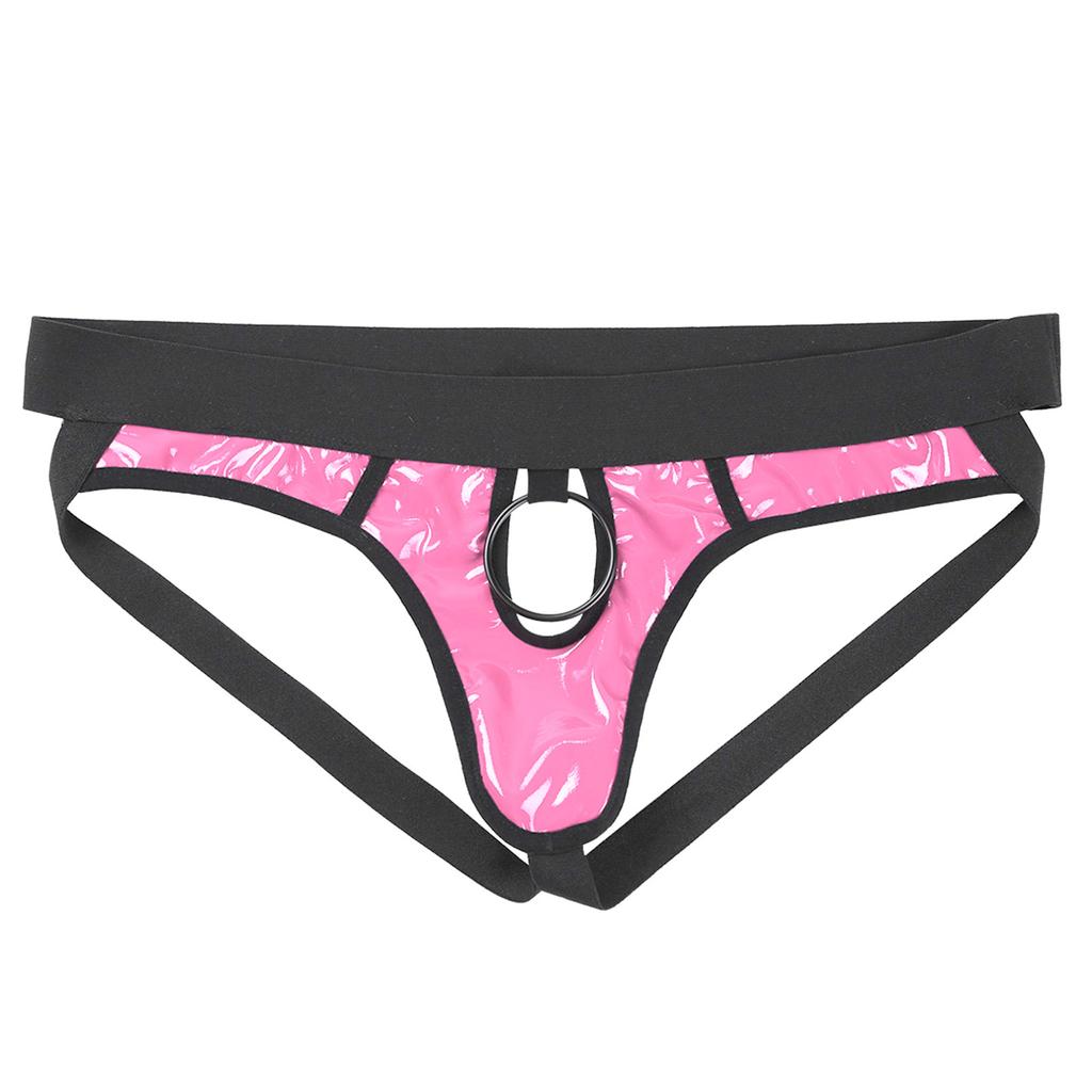 Men's Jock Strap Faux Leather Hot Thong Underwear