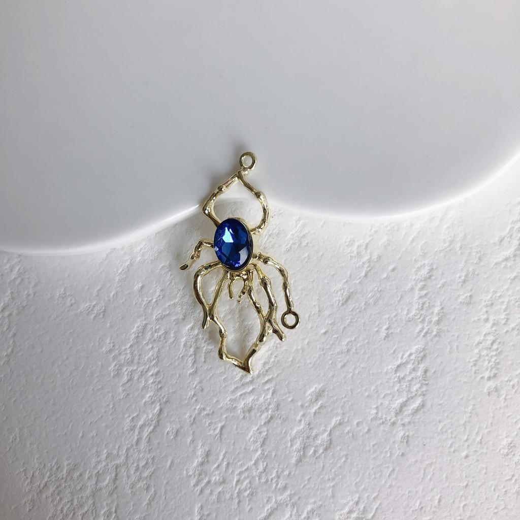 2pcs Alloy Pendants Spider Shape Colorful Unique Style Single Hole Pendants for Jewelry Making DIY Handmade Supplies Accessories