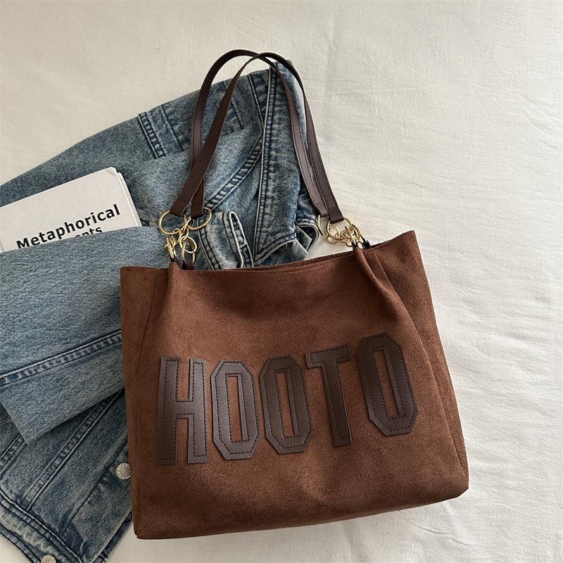 

Студенты колледжа посещают занятия, сумка через плечо из холста, большая сумка, женская сумка большой емкости 2025 года, новая осенняя сумка-тоут для пожилых людей коричневый