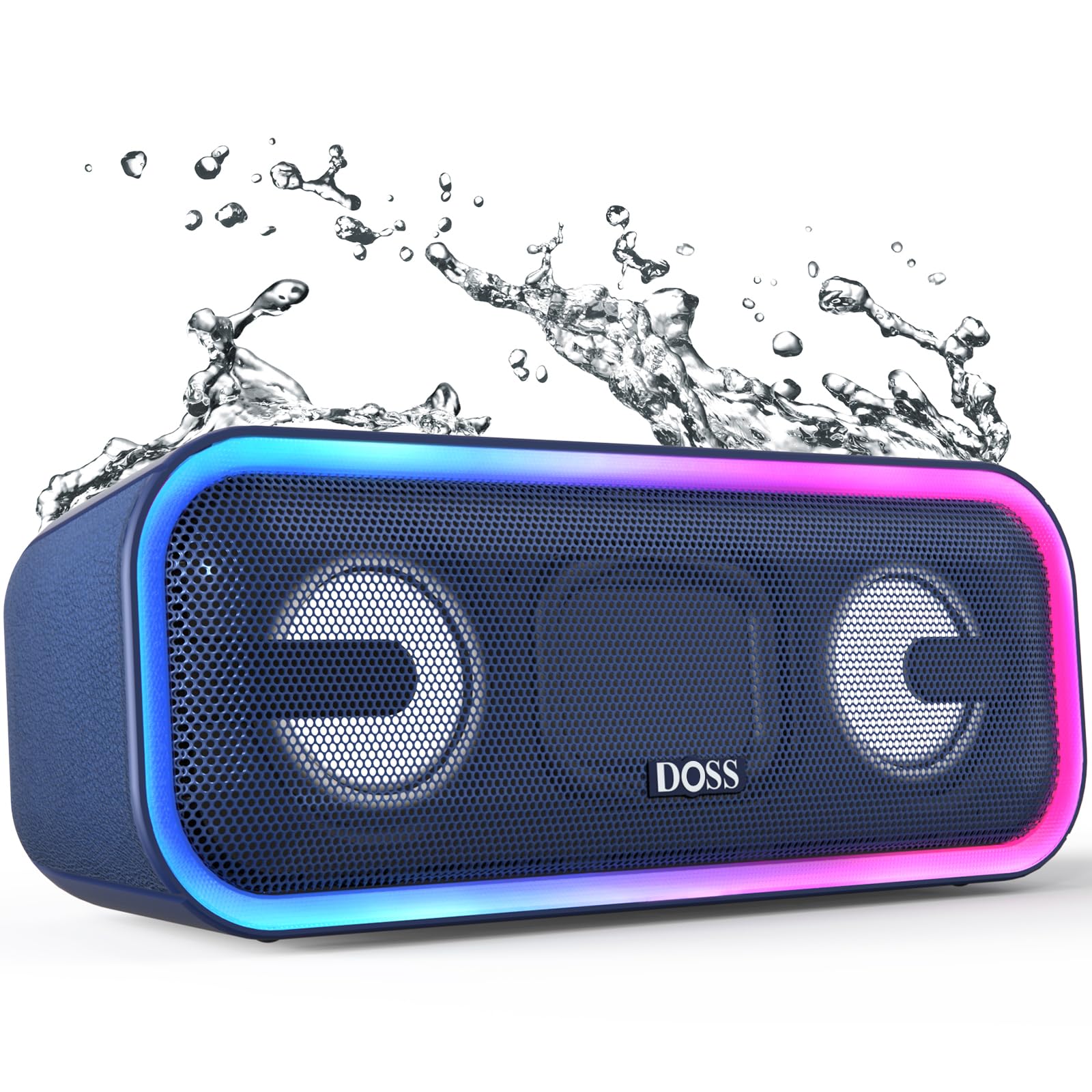 

DOSS SoundBox Bluetooth-динамик Deep Hours Водонепроницаемый стереофонический светильник TF-карта для ванной комнаты Pro+ [24 Вт бас/15 воспроизведение/IPX6