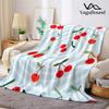 Cherry Swirl Glow Flannel Blanket Warm Soft Halloween Christmas Couch Warm Cozy Decorative Decor Gift for All Season