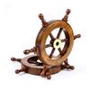 Hand Crafted Premium Nautical Wooden Ship Wheel | Exclusive Pirate's Wall Decor | Ocean & Beach Maritime Nursery Decorative