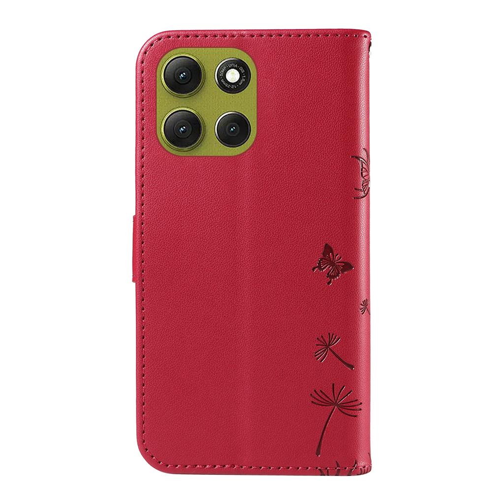 For Motorola Moto G86 5G/G86 Power 5G Leather Wallet Case with Strap Dandelion Imprint Phone Stand Cover