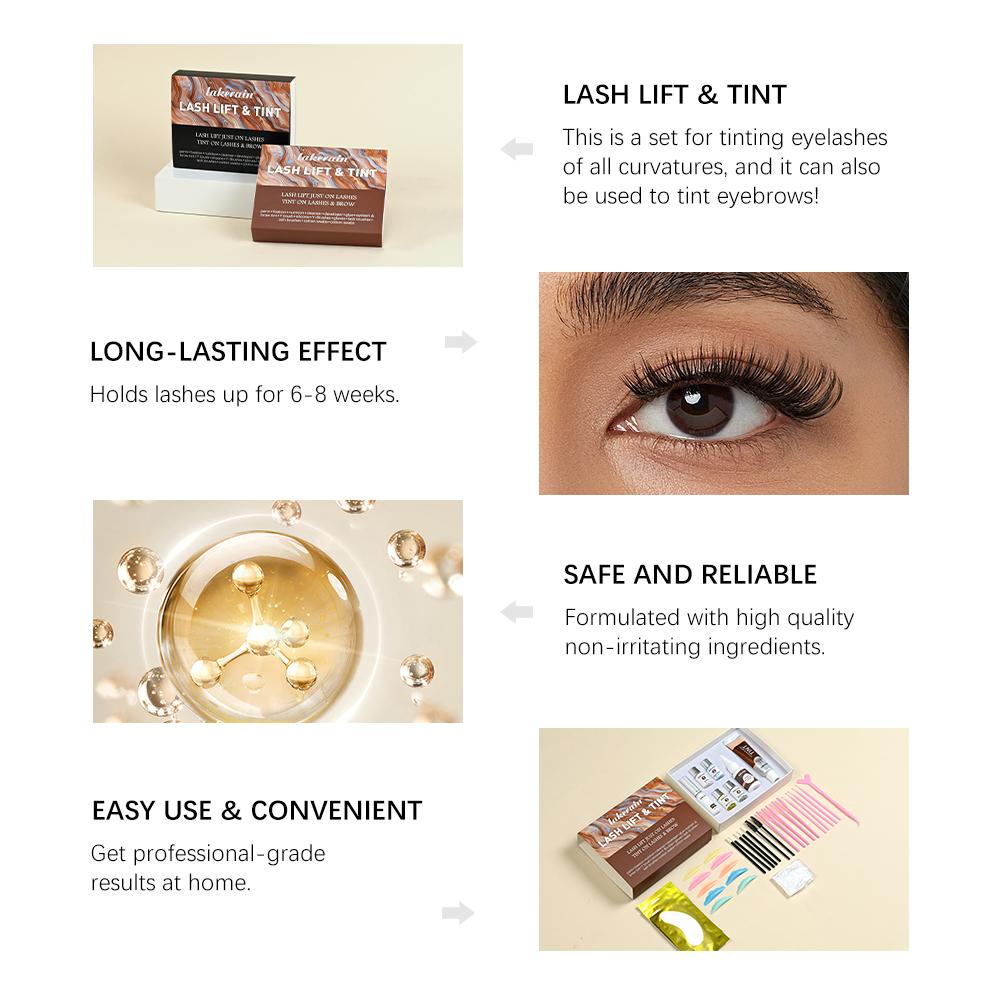 Lash Lift and Tint Kit Semi-permanent Brow Professional Brow Lamination Eyelash Lifting Perming Lashes Dye Eyelash Eyebrow Makeu