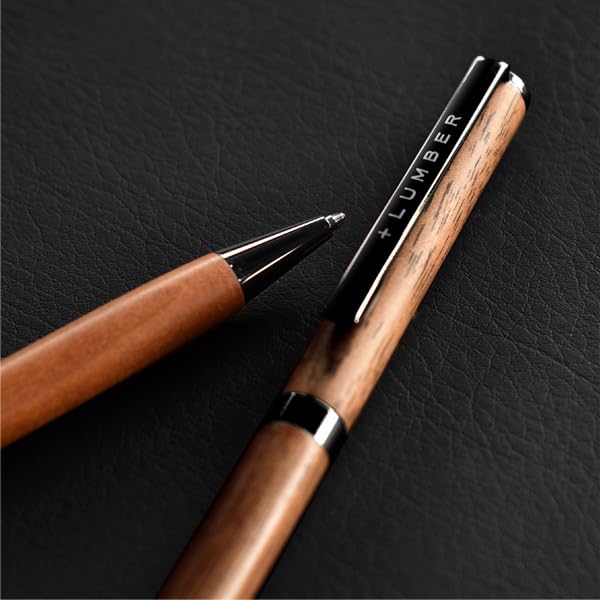BALLPOINT PEN TWIST wooden ballpoint pen by Hacoa "SLIM 1.0mm" Twist-action +LUMBER (Cherry)