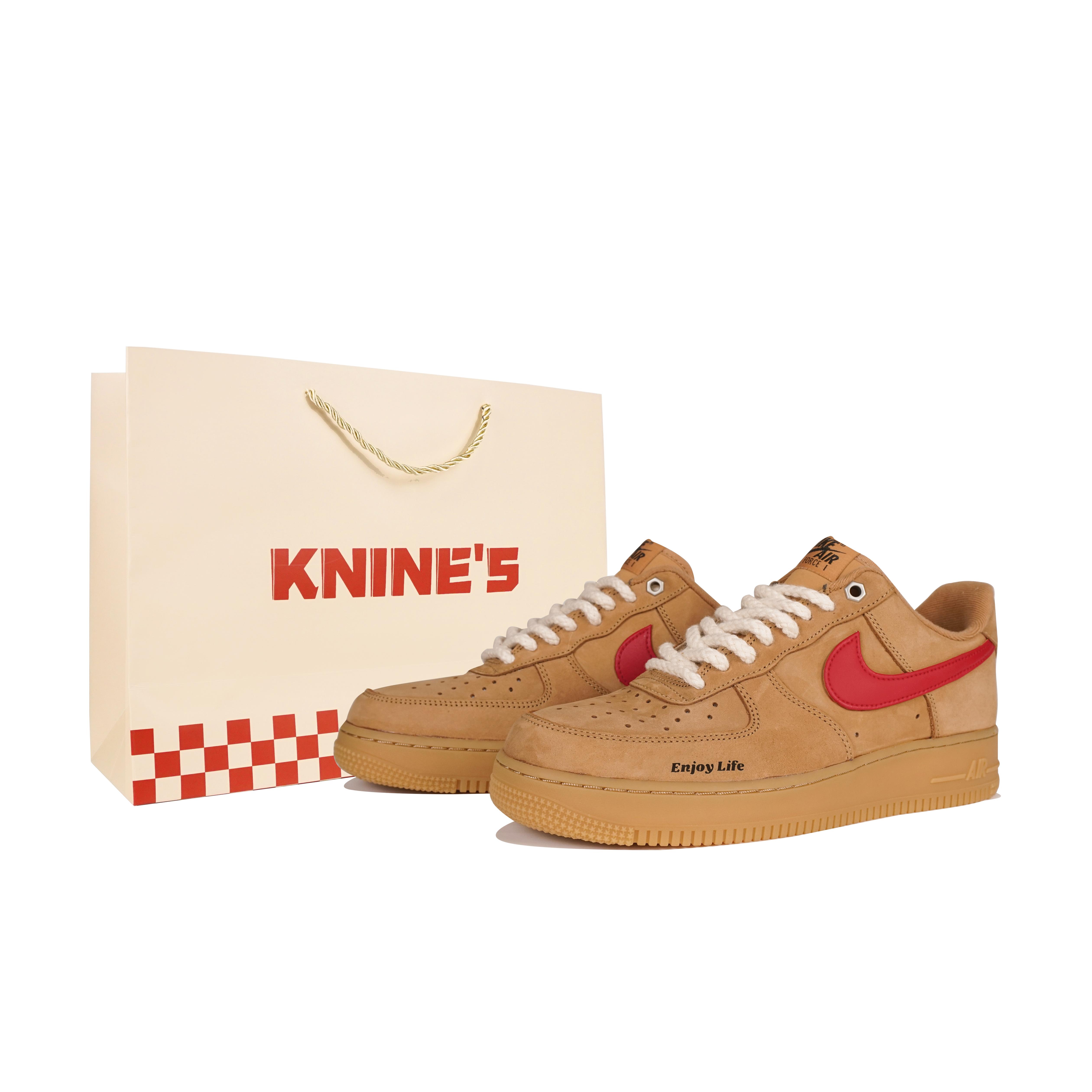 

Nike Air Force 1 Nine Systems Low top Skateboard Shoes Unisex Brown Red CJ9179-200(Team-S-BOX) 43