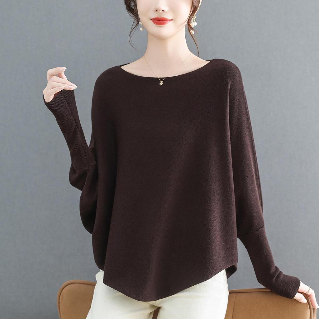 Übergroßer Fledermausärmel-Lockerer Pullover für Damen - Herbstkollektion 2025