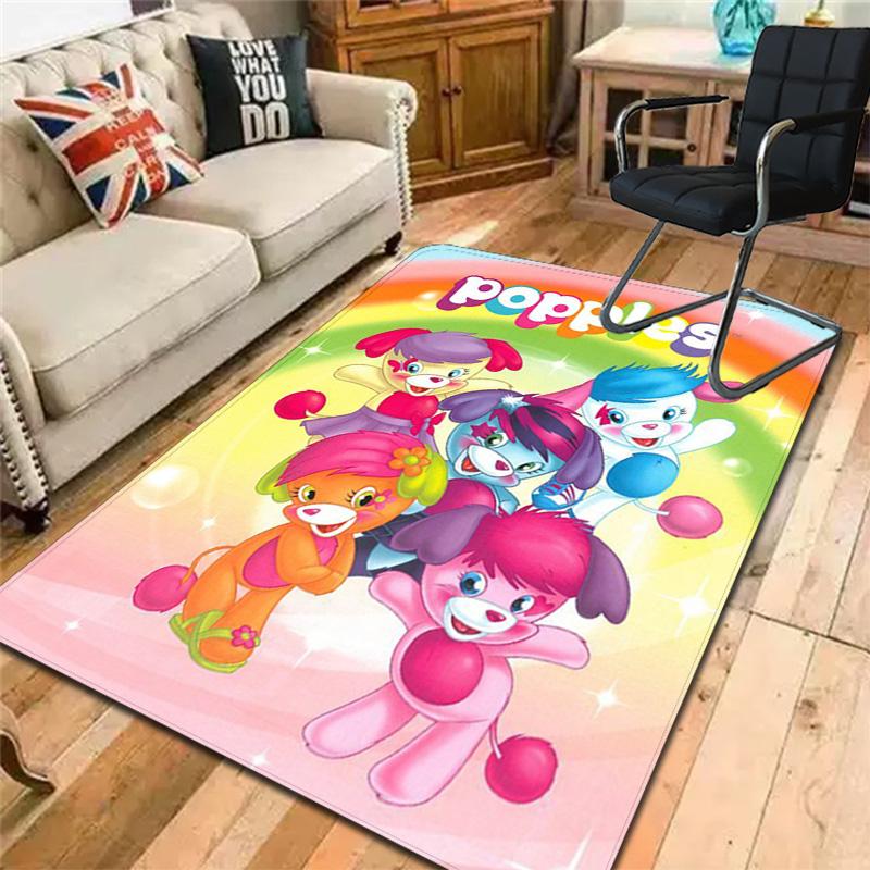 Popples Cartoon Rug Floor Mat for Living Room or Bedroom Soft and Comfortable Carpet a Gift for Birthday and Holiday.