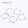 18K Gold Plated Round Earring Hoops Ear wire, Circle Earrings Blanks Findings, Thin Earring Hoop For DIY Earring Making Supplies