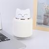 White Plastic 300ML Cat Ultrasonic   Humidifier USB Mist Mistorizer Household LED Night Light