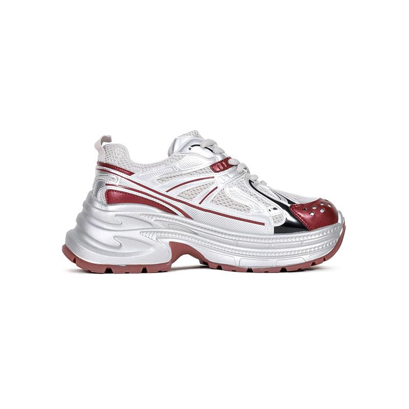 2025 high-end platform Internet celebrity silver dad shoes autumn and winter women's new mesh breathable versatile increase sports tide brand
