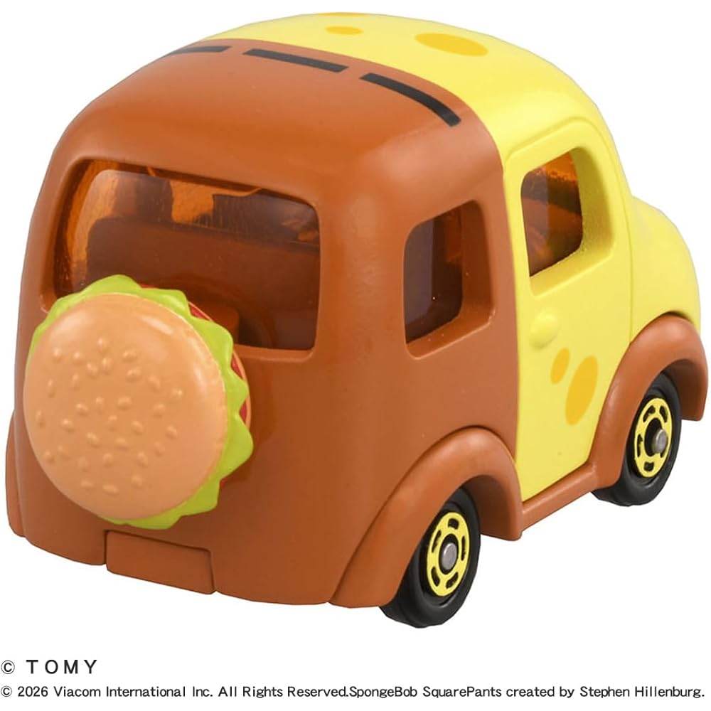 Takara Tomy Tomica Dream Tomica No.165 SpongeBob Mini Car Toy for Ages 3 and Up