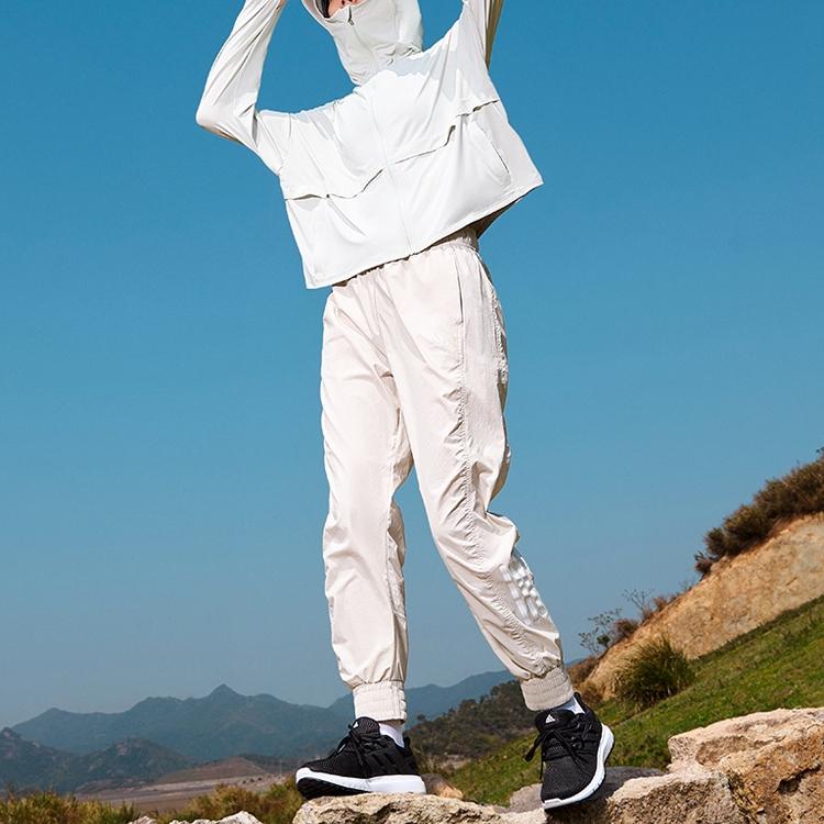 Adidas Womens Run UPF Jacket 1 Solid Logo Sports Hooded Sun Protection Women Jackets Mint-Ice IW9432