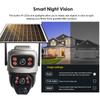 WiFi Solar IP Outdoor Dual Lens PTZ Low Powered Video Camera PIR Motion Detect Security Protection CCTV Surveillance Cam