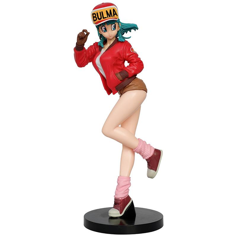 

26CM Dragon Ball Figure Bulma GlitterandGlamour Blue Red DZB Collection Model Playthings PVC Action Figures Bulma Ornament Doll Gifts