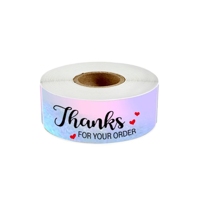 120pcs Thank You for Your Order Stickers 7.5*2.5cm Rectangular Adhesive Seal Labels for Small Business, Handmade Goods, Bakeries
