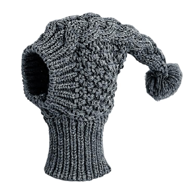 

Breathable Winter Dog Hat Warm Acrylic Fibre Knitted Hat For Whippets Italian Greyhounds Daily Use Cold Weather Walking L сірий колір