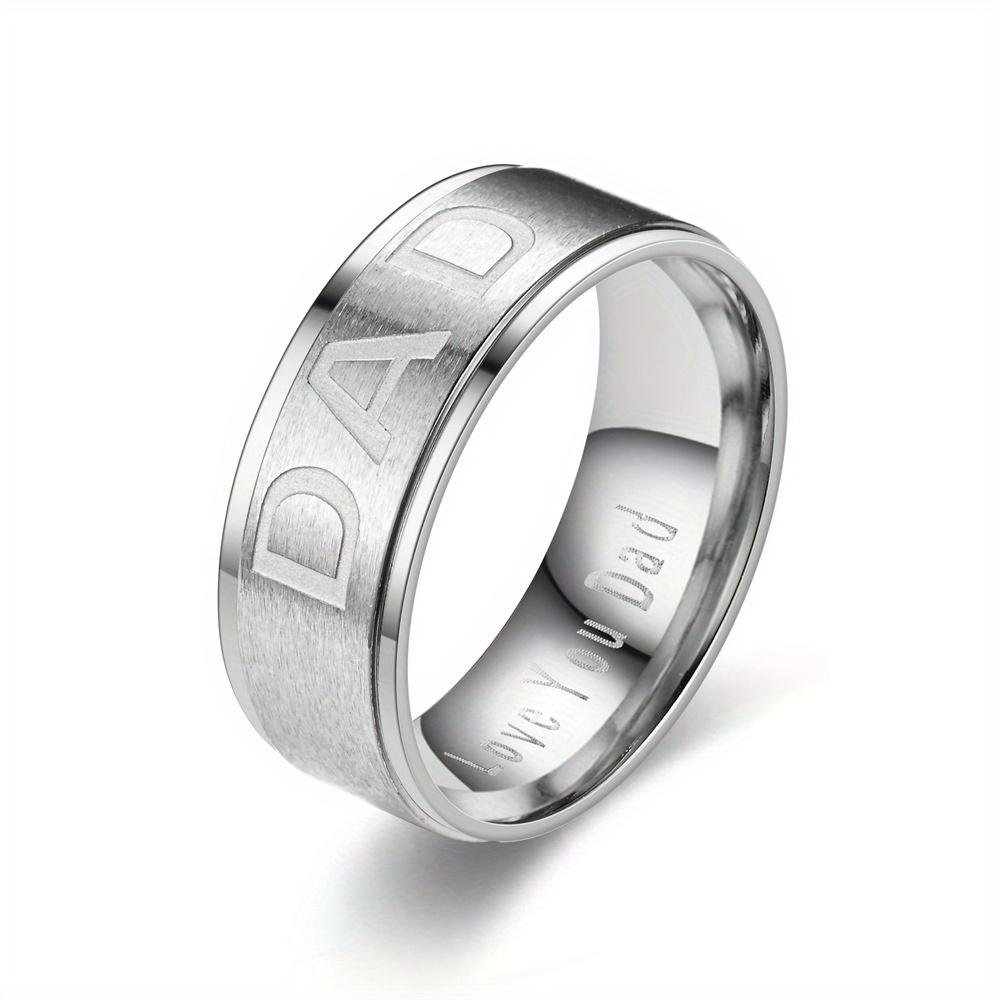 1Pc Fashionable, Fashionable, Versatile and Minimalist Design Titanium Steel Ring, A Fashionable Ring Suitable for Men and Women