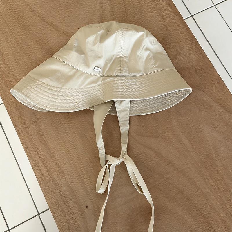 Multi-color Quick-drying Thin Breathable Design Sense Lace-up Bucket Hat Spring and Summer Thin Breathable Casual Sunscreen Hat