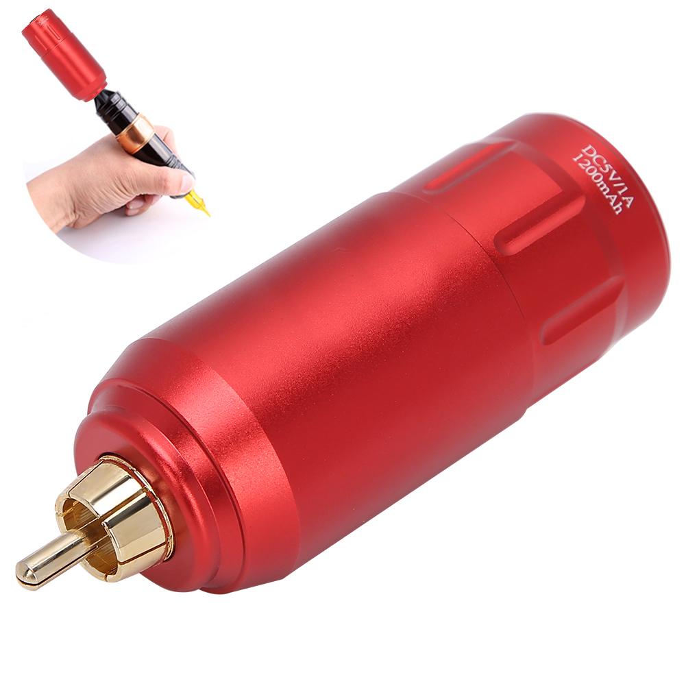 Kabelloses Tattoo-Maschinen-Netzteil Motor Tattoo-Stift-Netzteil Cinch-Stecker 1200mAh Rot