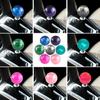 Marble Style Round Ball Shift Knob - Universal Fit For 5 & 6 Speed Manual/Automatic Vehicles, With 3 Adapters HTRACING (Light Pink)