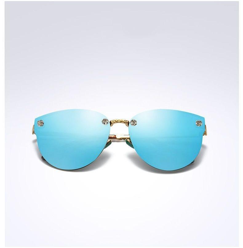 Stylish Steampunk Vintage Cat Eye Polarized Sunglasses For Fashionable Ladies