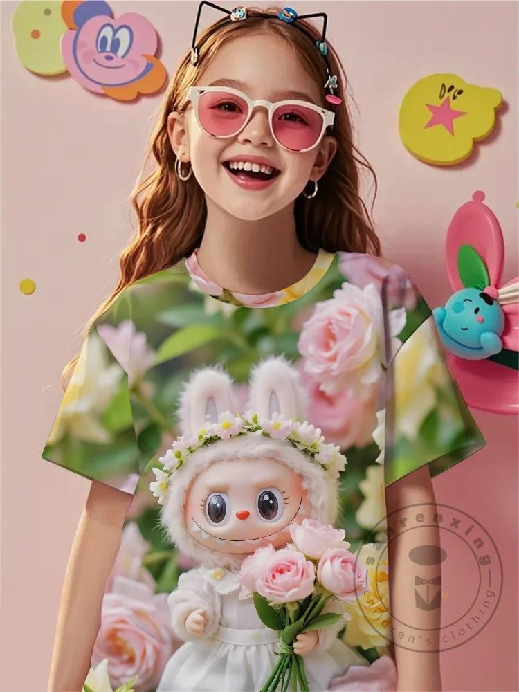 

Детская одежда с принтом Лабубу от 3 до 14 лет, мужская, для улицы, с мультяшным оригинальным крутым дизайном для детей Лабубу, футболка-топ для мальчика, девочки, ребенка 140