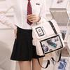 Japanese Y2K Kawaii Transparent Itabag Backpack Large Capacity PU Leather School Bag for Women Girls JK Fashion Daily Use