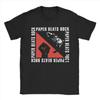Papir slår sten Sjove sten T-shirts til mænd 100% Bomuld Vintage T-shirts O-hals T-shirt Kortærmet Tøj Grafisk Printet