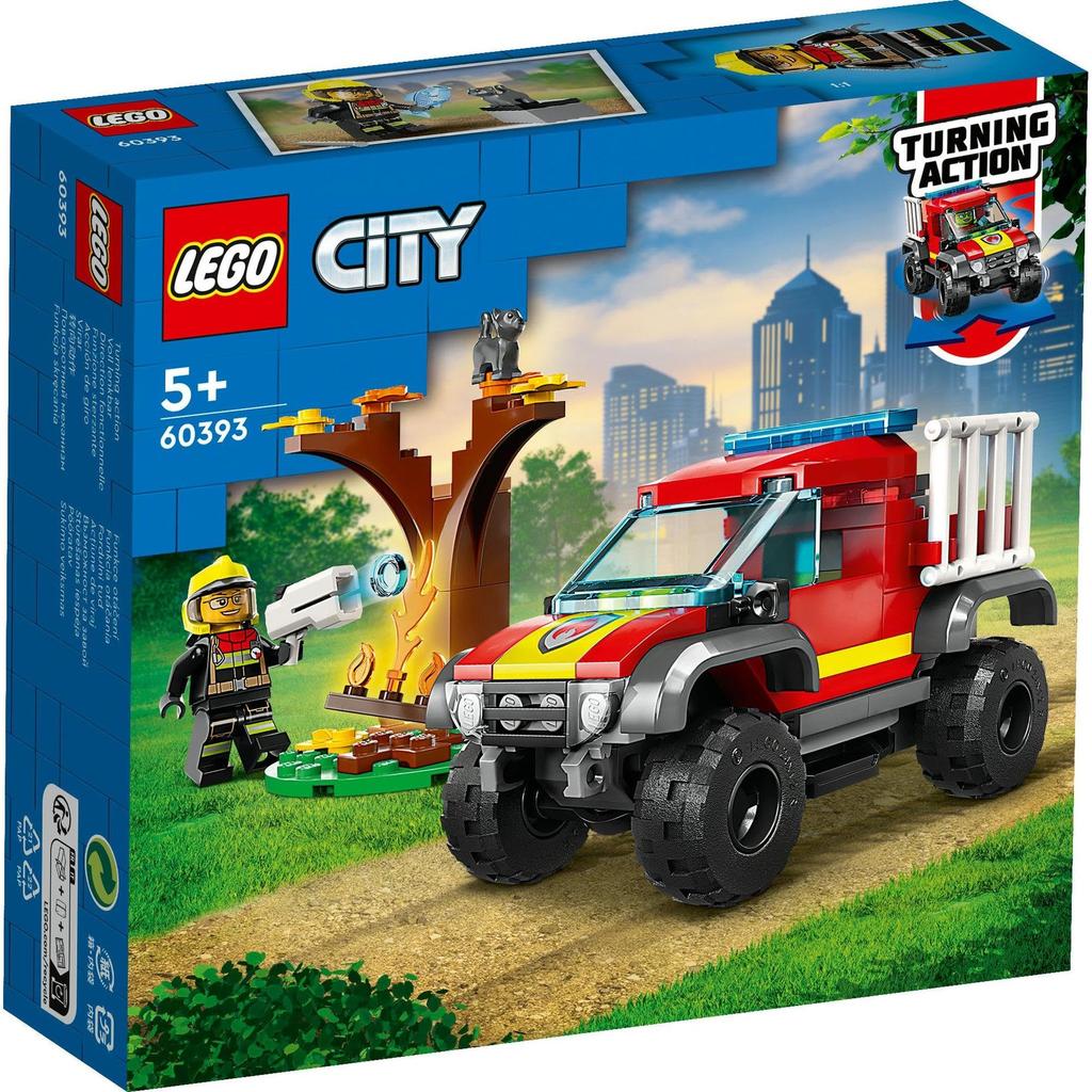 LEGO City Off-Road Fire Truck 60393, a Great Gift for Boys and Girls Ages 5 and Up.