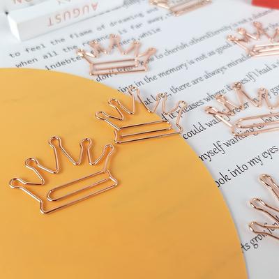 20 Charming Crown - Shaped Paper Clips: Perfect for School, Office & DIY Projects As Bookmarks & Planner Accessories