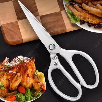 Stainless Steel Kitchen Scissors Powerful Chicken Bone Barbecue Scissors Fish Duck Meat Cutting Ultra Sharp Cooking Scissor