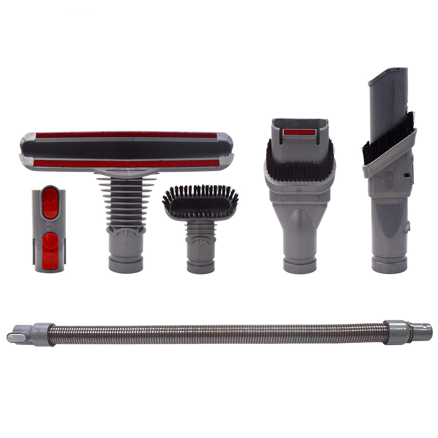 

Head Tool Kit Extension Hose Pipe Adapter Compatible with Dyson V6 V7 V8 V10 V11 Series Vacuum Cleaner Parts Attachment of (Set 6)