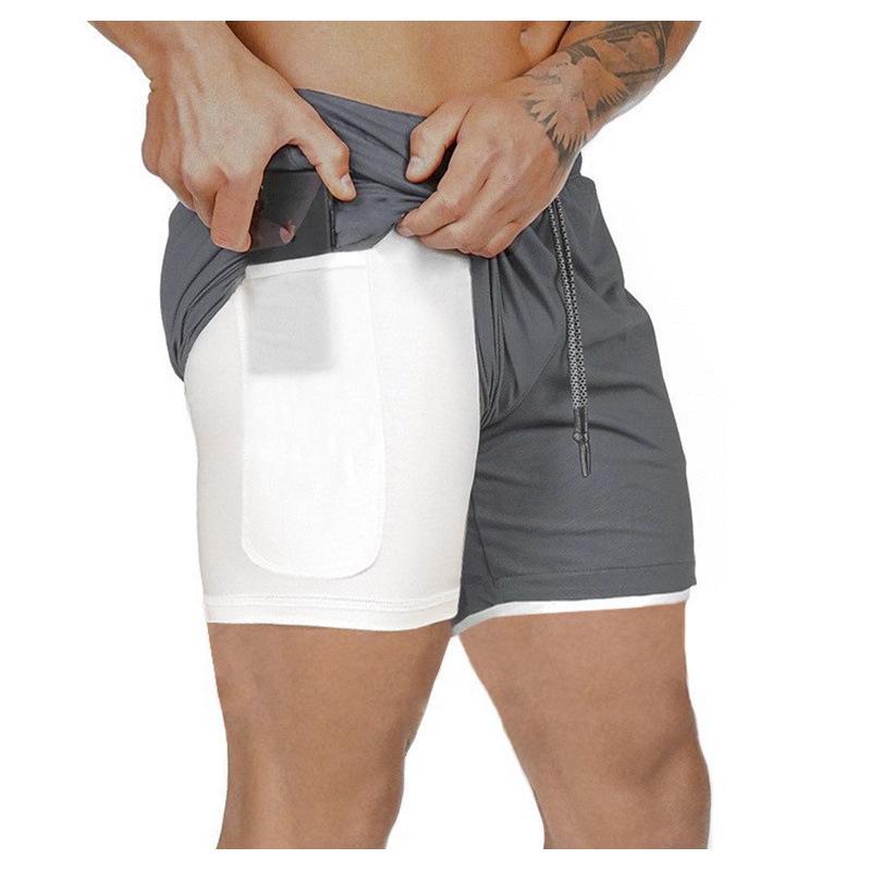 Summer Men's Casual Running Shorts - Multi-Pocket, Double Layer, Plus Size Fitness
