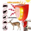 Solar Alarm Light IP65 Waterproof Motion Sensor Alarm Lamp Outdoor Garden Dog Barking Animal Driver Security Lamp for Farm Yard
