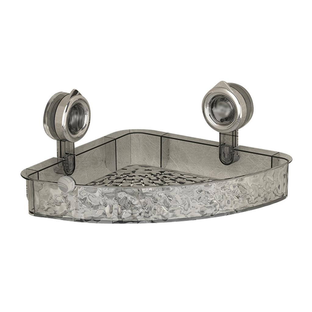 Simple Triangles/Rectangle Rack With Suction Cup Large Capacity Organizing Box For Shower Room