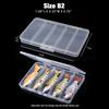 Super Sturdy 5-Compartments Fishing Tackle Storage Box 4 Sizes Portable Organizer Boxes For Fishing Hooks/Baits/Goods