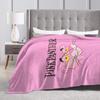 Pinks Panthers Face Cartoon Flannel Blankets Fashion Throw Blankets for Home 200x150cm Bedspread,