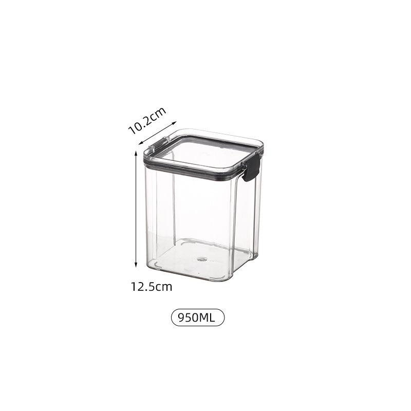 Five Grains Kitchen Airtight Square Spice Jar - Moisture-Proof Food Storage Container