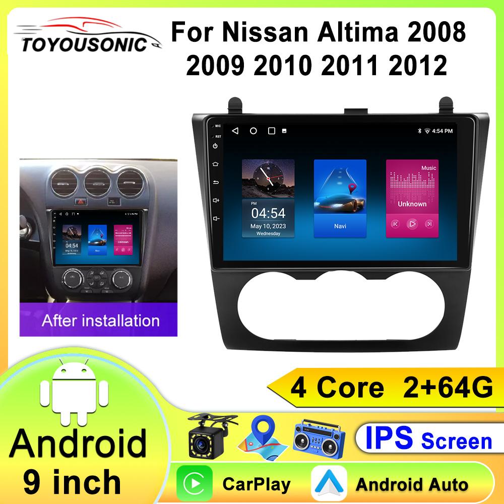 Radio Auto Stereo Android 12 Player Multimedia Video Pentru Nissan Teana Altima Manual 2008 2009 2010 2011 2012 Navigație GPS