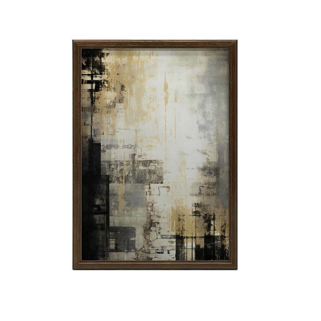 Złoty Klimat Współczesności Złoty Klimat Współczesności, 70X100 Cm, Rama Aluminiowa Czarna, Papier Matowy 230 Gsm